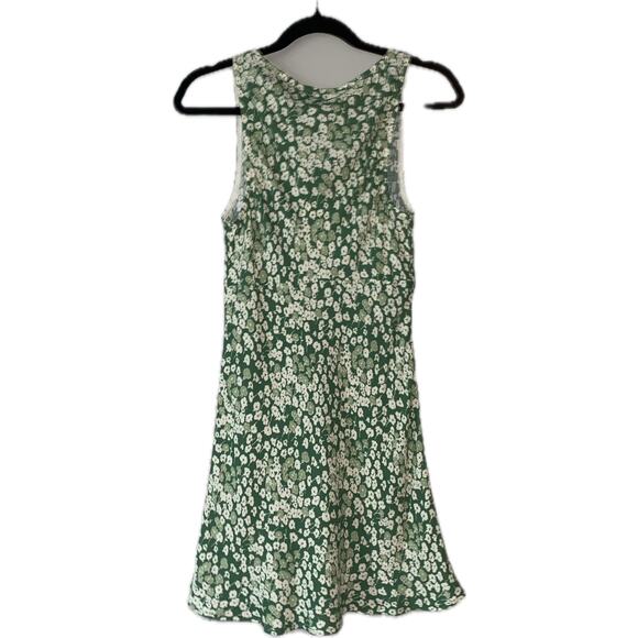 NWT Reformation Calix Dress Green & White Floral Mento Mini Size XS - Picture 6 of 8